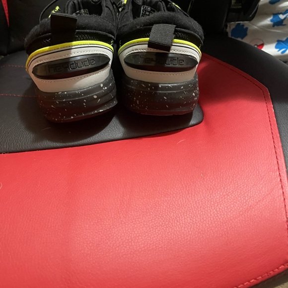 Hey Dude Shoes Hey Dudes Wally Sox Black And Lime Green Poshmark